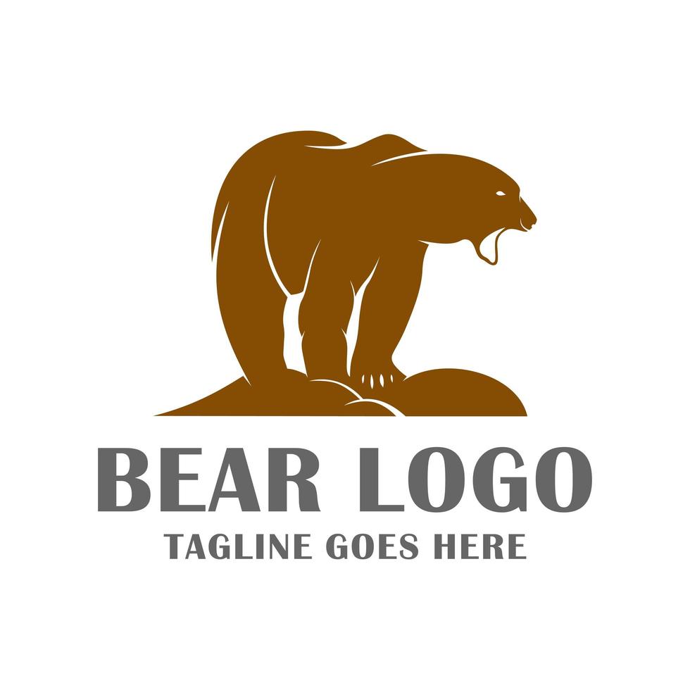 Bärencharakter-Logo vektor