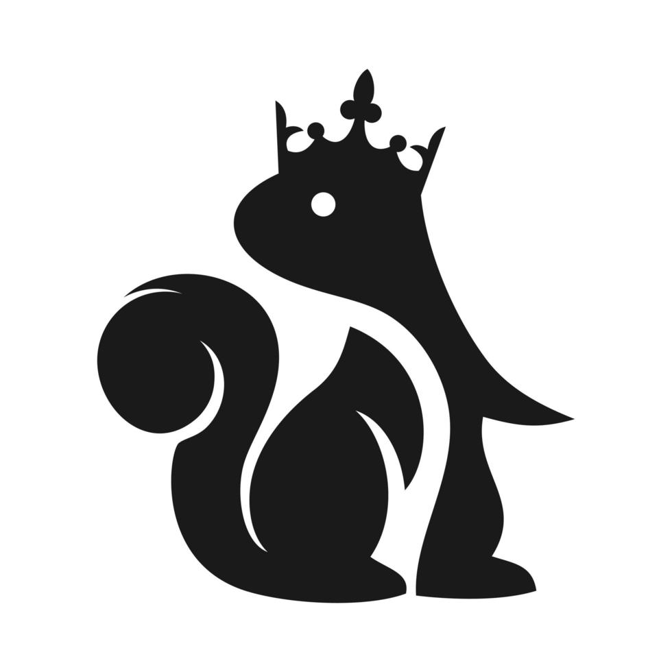 equirrel queen logotyp vektor