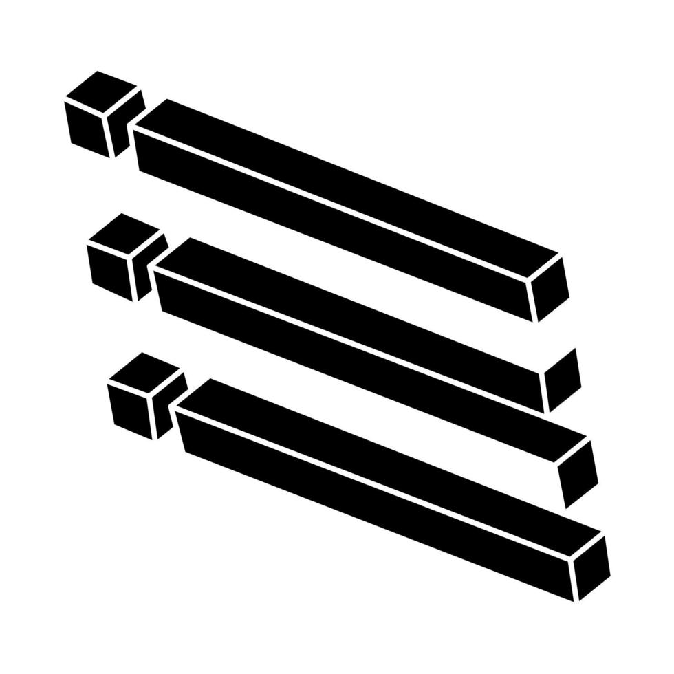 unmögliches Objekt. Form der optischen Täuschung. 3D-Darstellung. geometrische Figur. vektor