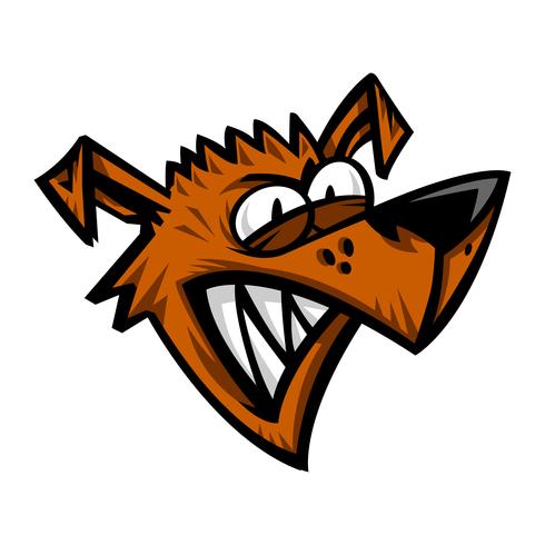 Angry dog tecknad vektor illustration