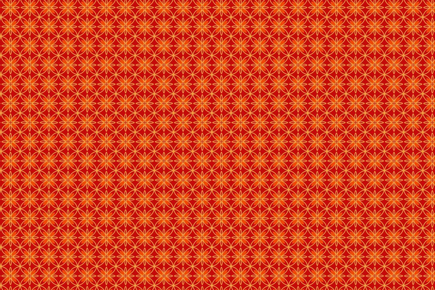 Kirschblüten-Vektormuster, traditionelles Muster, traditionelle Textur, roter und goldener Hintergrund. vektor