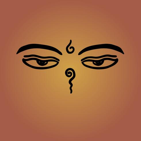 Augen von Buddha vektor