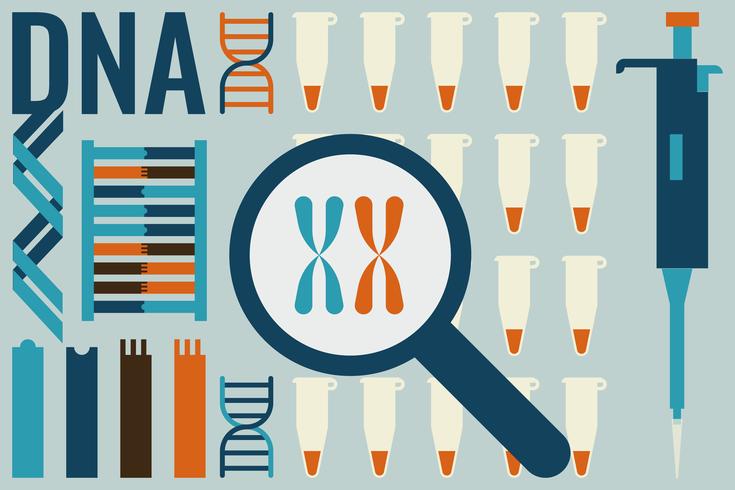 molekylärbiologi laboratorium koncept vektor