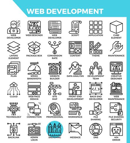 Web-Entwicklung-Symbole vektor