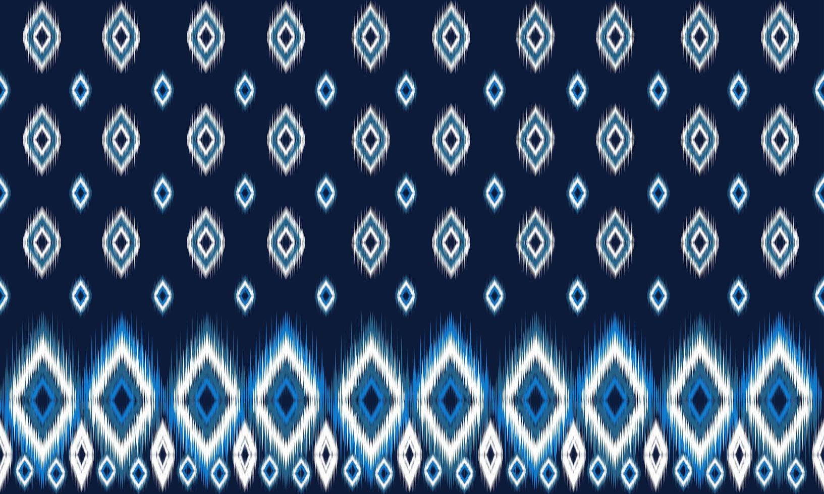 geometrisches ethnisches orientalisches Ikat-Muster traditionelles Design für Hintergrund, Teppich, Tapete, Kleidung, Verpackung, Batik, Stoff, Vektorillustration. Stickereiart. vektor