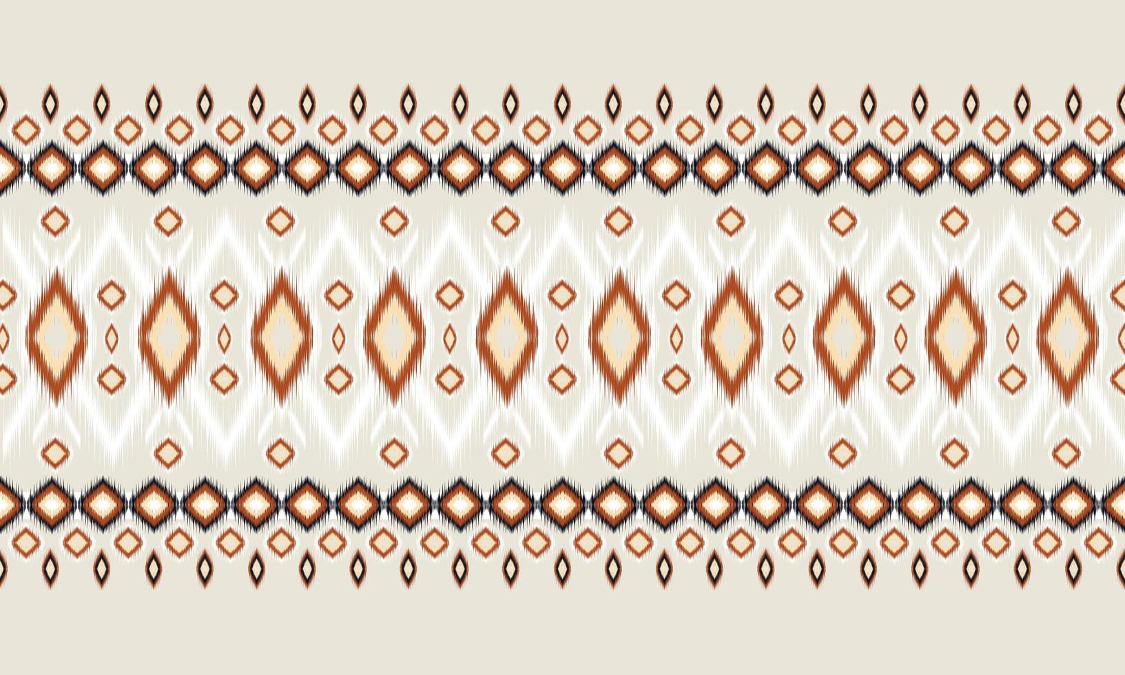 geometrisches ethnisches orientalisches Ikat-Muster traditionelles Design für Hintergrund, Teppich, Tapete, Kleidung, Verpackung, Batik, Stoff, Vektorillustration. Stickereiart. vektor