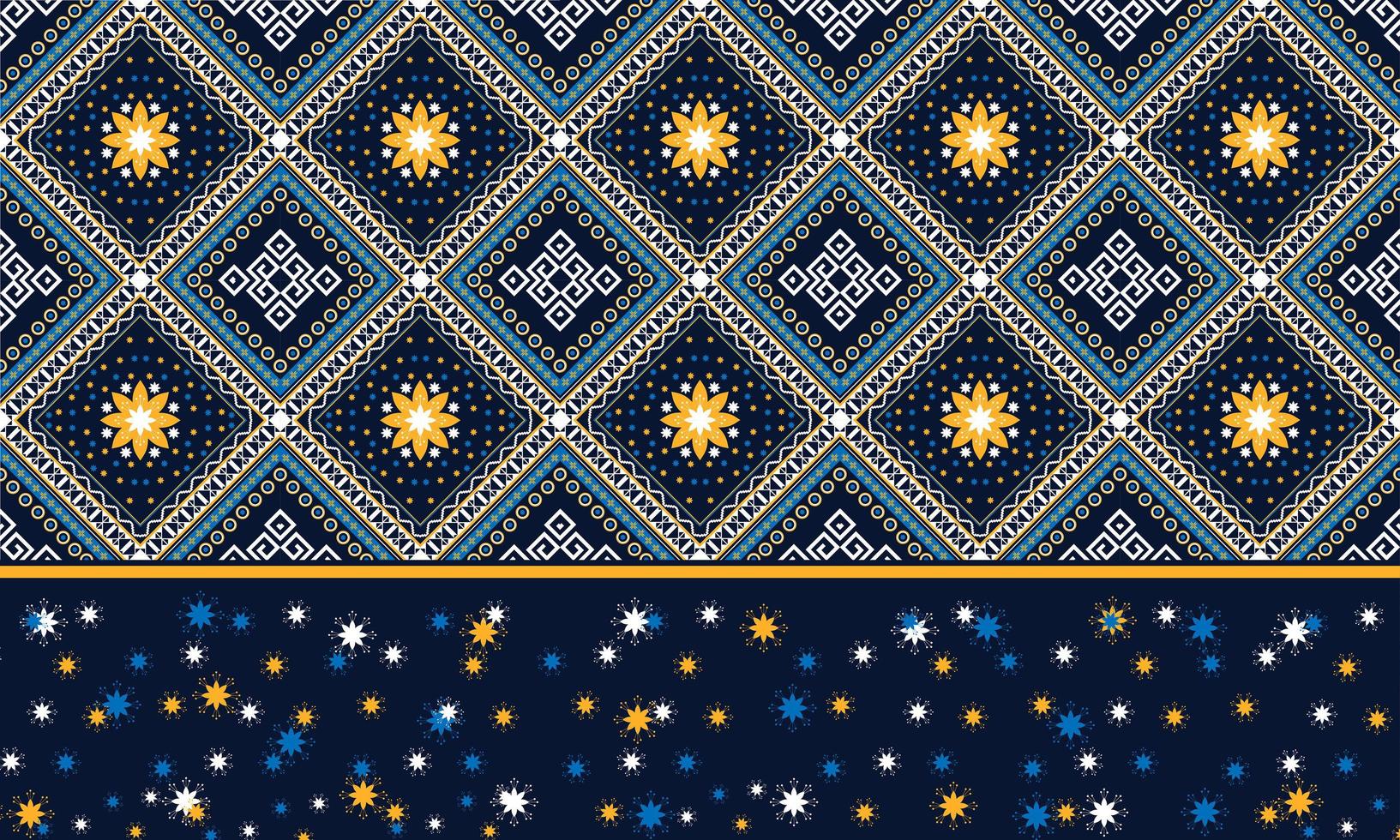 geometrische ethnische orientalische nahtlose Muster traditionelles Design für Hintergrund, Teppich, Tapete, Kleidung, Verpackung, Batik, Stoff, Vektorillustration. Stickerei-Stil. vektor