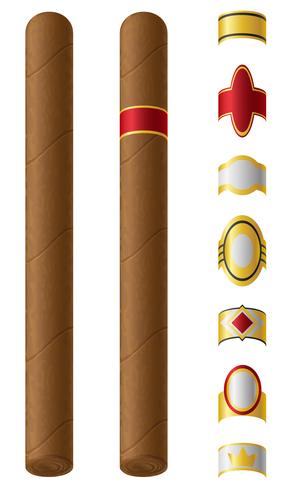 cigar etiketter för dem vektor illustration