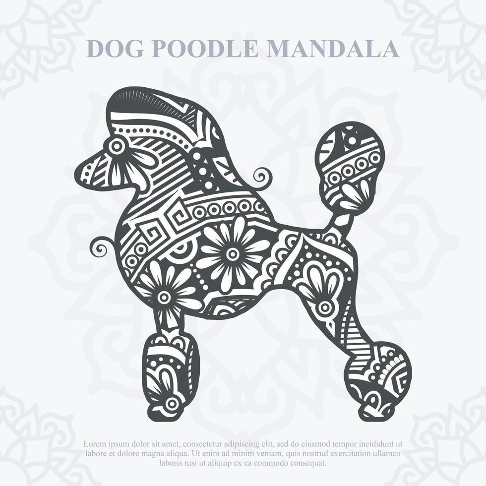 Hund-Mandala-Vektor. SVG im Boho-Stil. Folge 10 vektor
