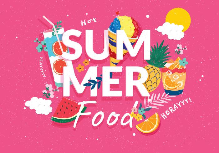 Sommer-Nahrungsmittelvektor vektor