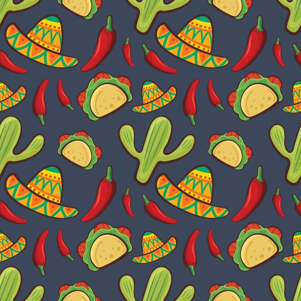 cinco de mayo festival sömlös design vektor