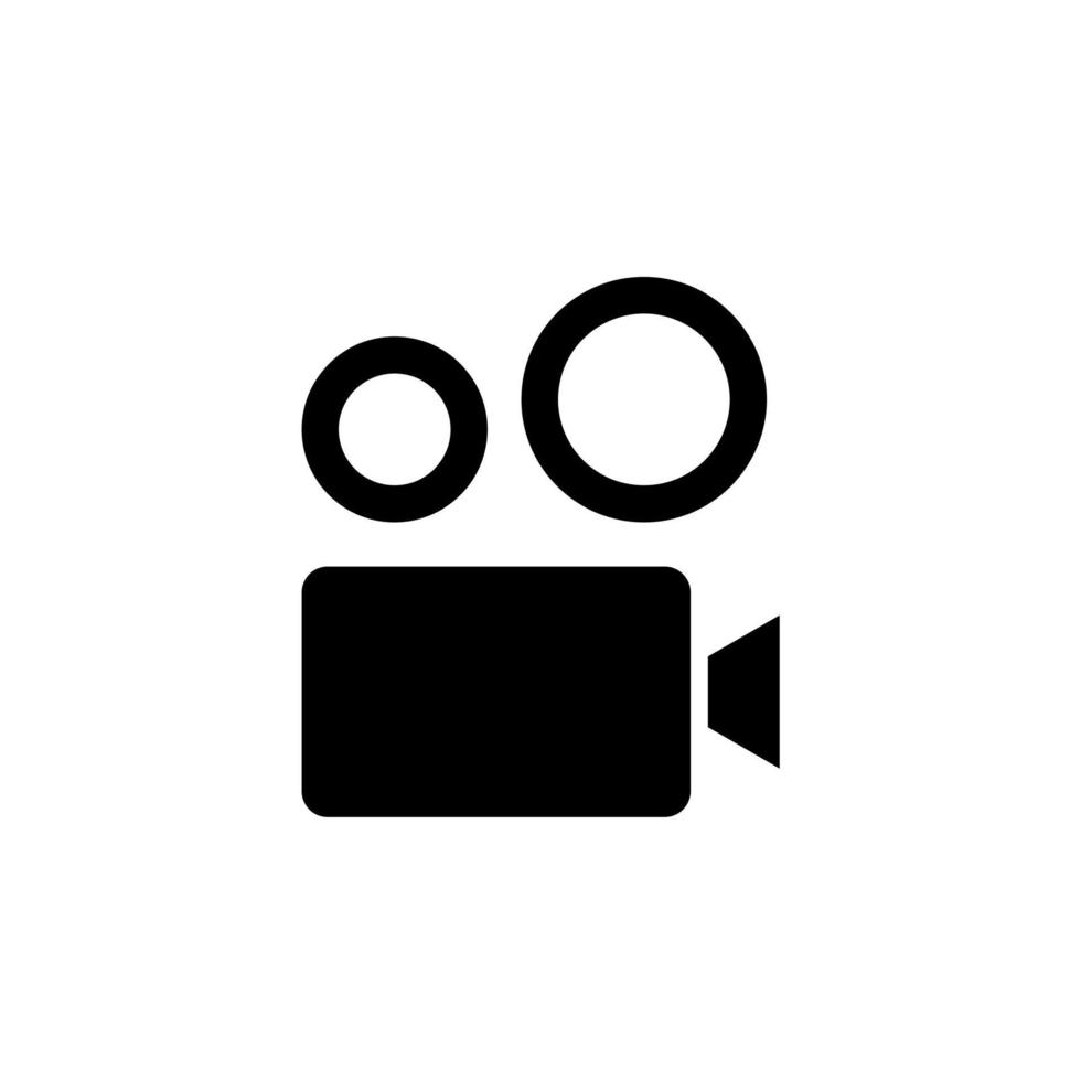 Video, Spiel, Film, Player, Film Logo-Vorlage für solide Symbolvektorillustration. für viele Zwecke geeignet. vektor