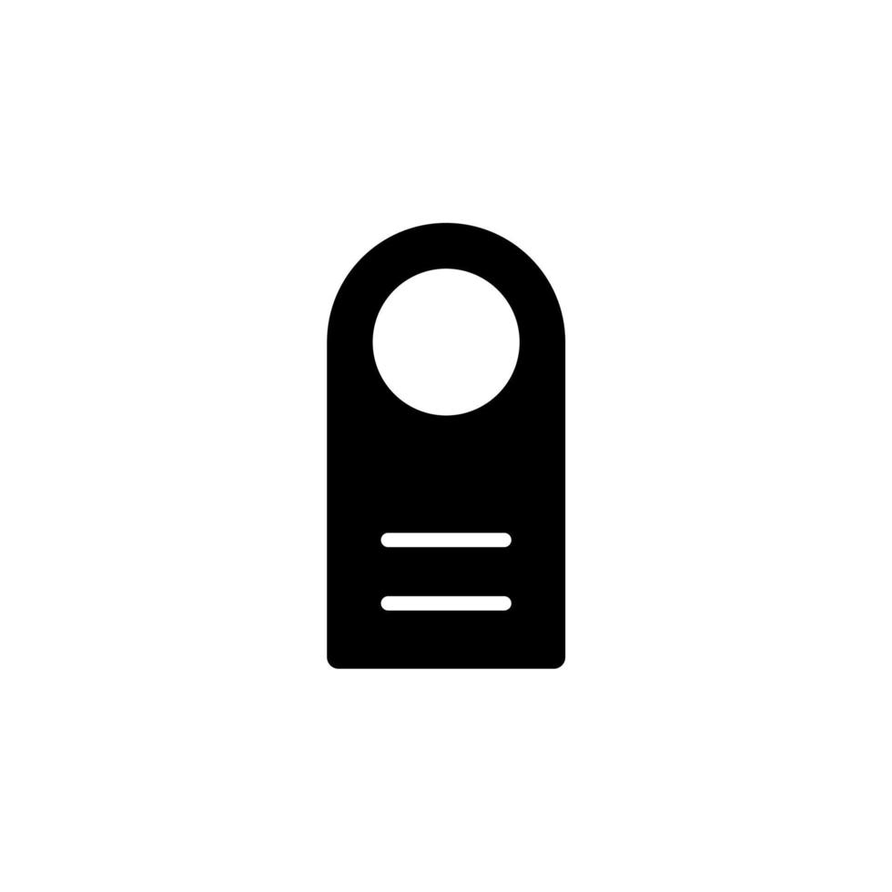 Türhänger, Logo-Vorlage für solide Ikonenvektorillustration des Hotels. für viele Zwecke geeignet. vektor