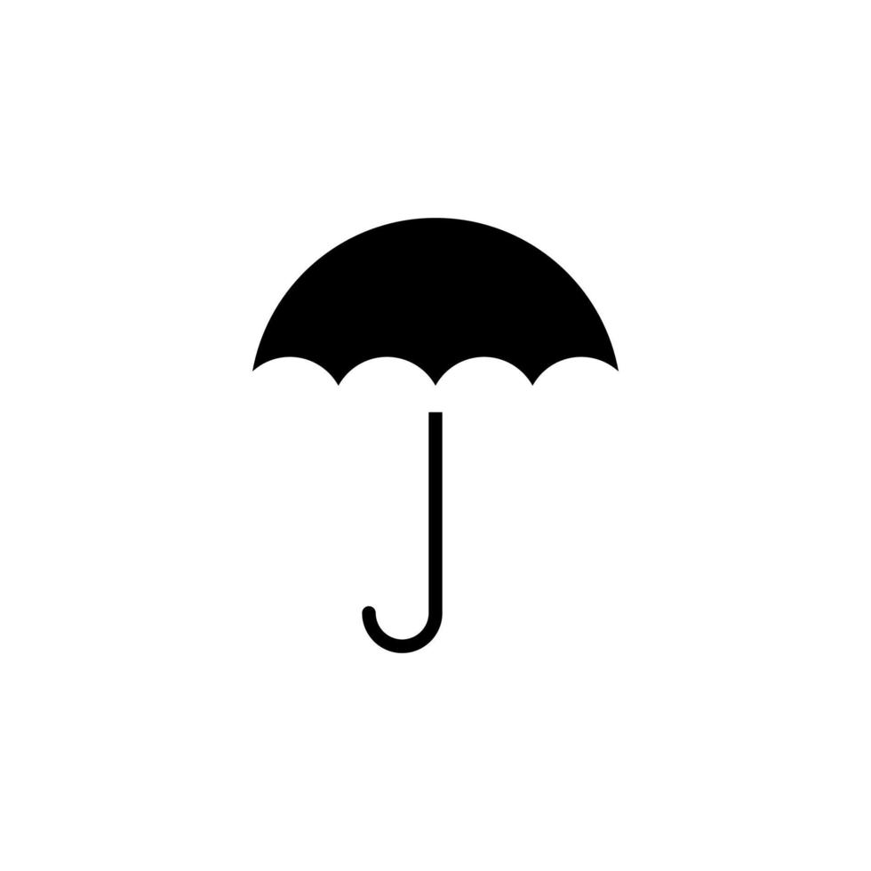 Regenschirm, Wetter, Schutz solide Symbol Vektor Illustration Logo Vorlage. für viele Zwecke geeignet.