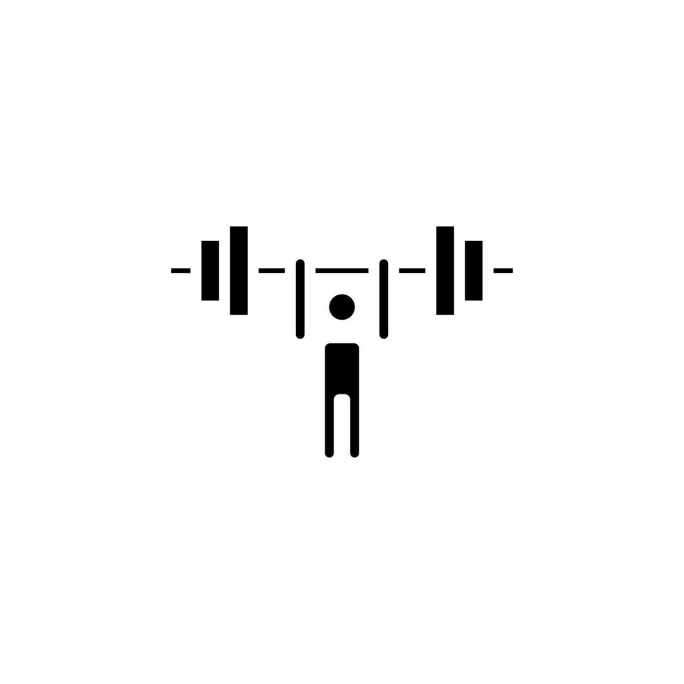 Fitnessstudio, Fitness, Gewicht solide Symbol Vektor Illustration Logo Vorlage. für viele Zwecke geeignet.