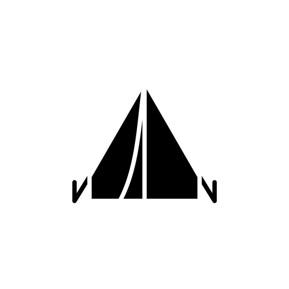 camp, zelt, camping, reise solide symbolvektorillustration logo-vorlage. für viele Zwecke geeignet. vektor