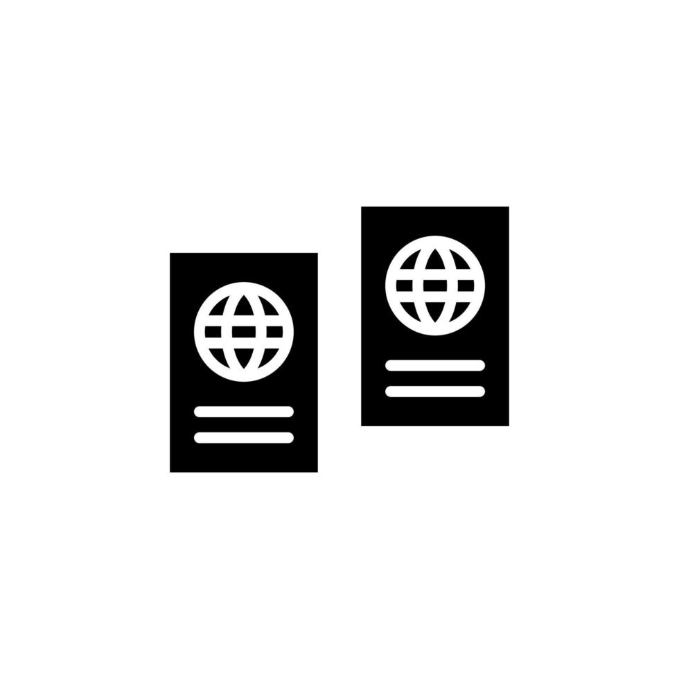 Reisepass, Reise, Geschäft solide Symbol Vektor Illustration Logo Vorlage. für viele Zwecke geeignet.
