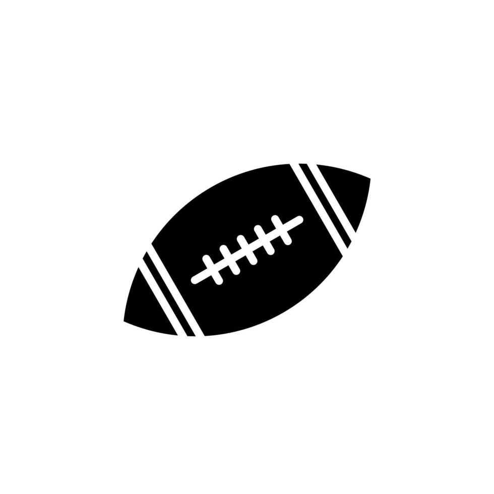 American Football, Rugby solide Symbol Vektor Illustration Logo Vorlage. für viele Zwecke geeignet.