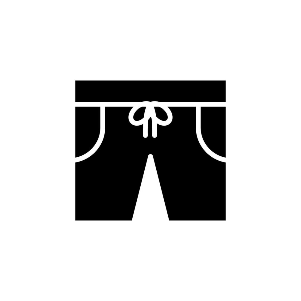 Shorts, lässig, Hosen solide Symbol Vektor Illustration Logo Vorlage. für viele Zwecke geeignet.