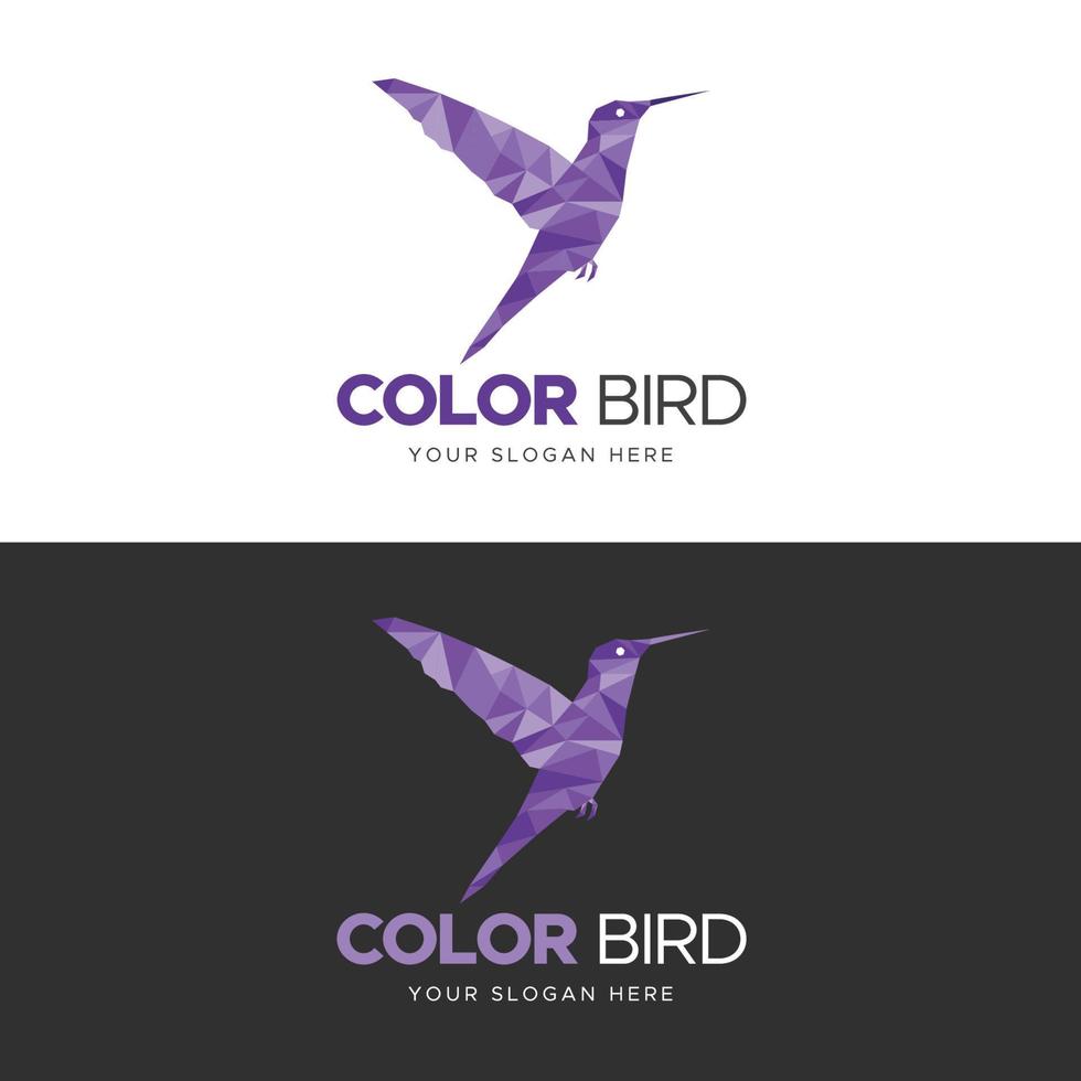 färg fågel logotyp vektor