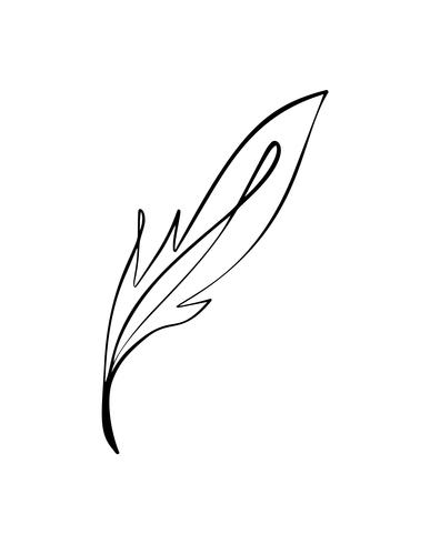 Vektor stiliserad silhuett av vårblad löv isolerad på vit bakgrund. Miljömärke, naturmärke. Dekorativt element för medicinska, ekologiska märken