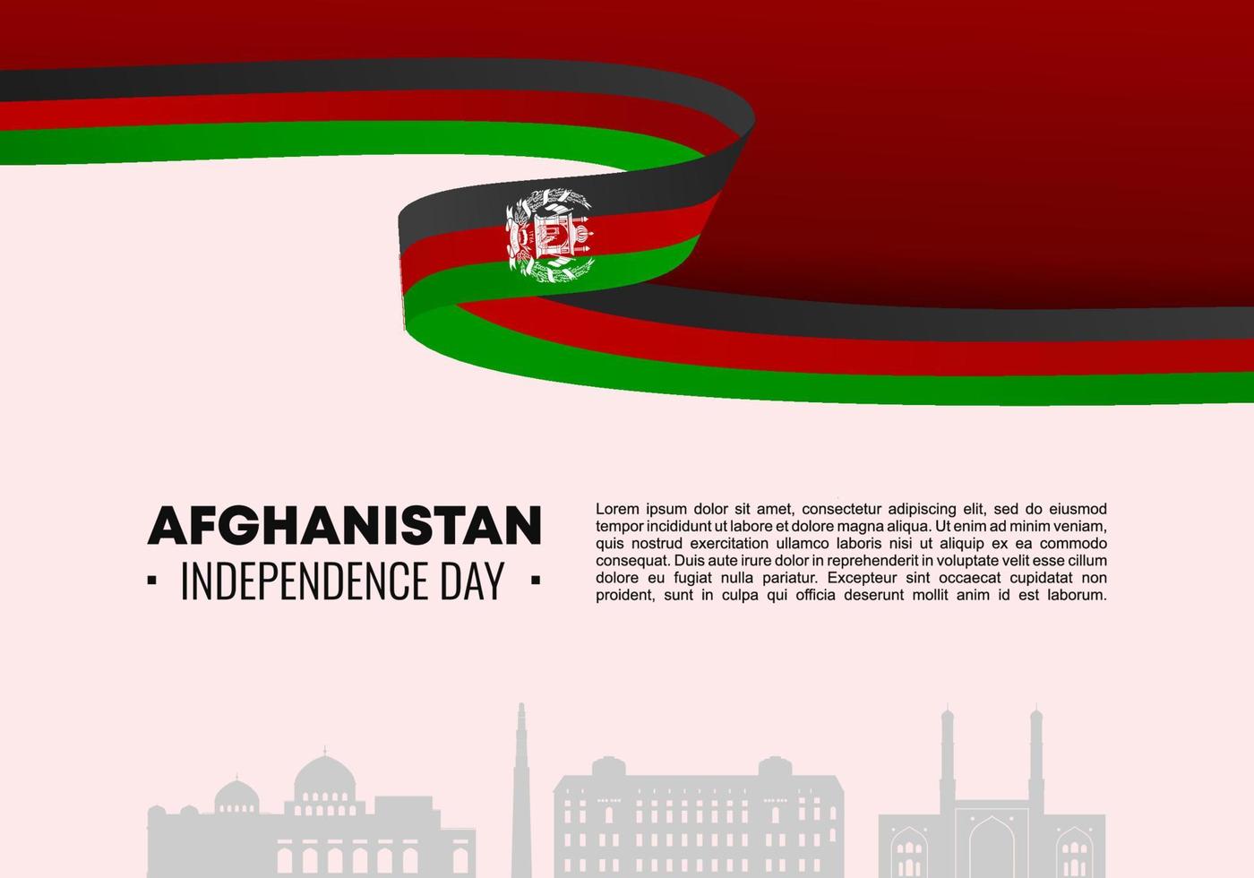 afghanistan unabhängigkeitstag für nationale feier am 19. august. vektor