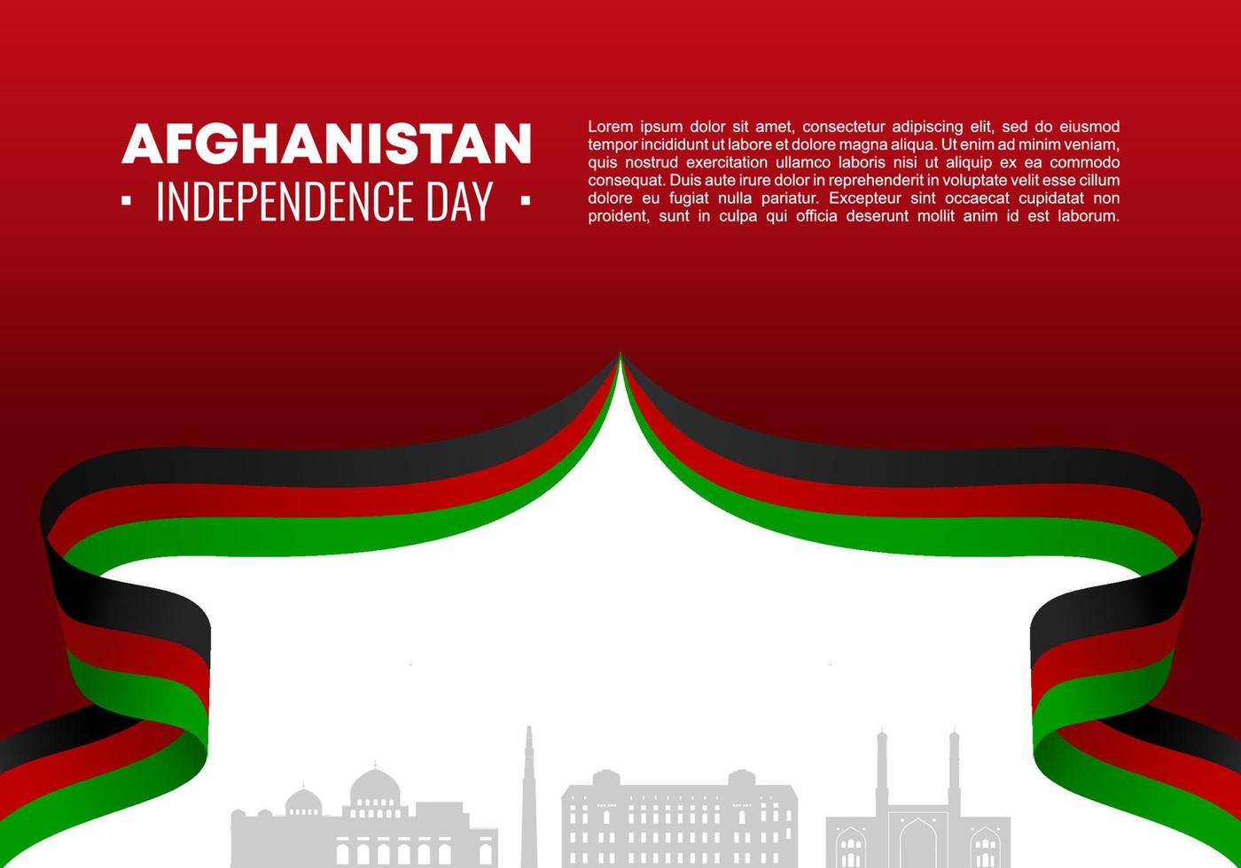 afghanistan unabhängigkeitstag für nationale feier am 19. august. vektor