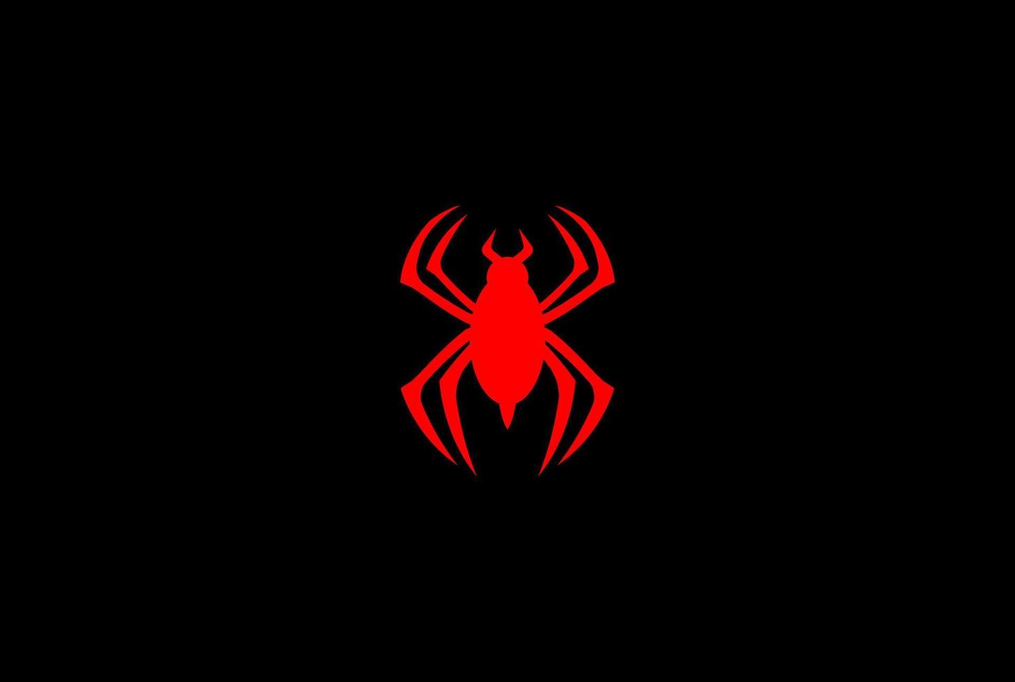 Logo-Design der roten Spinne vektor