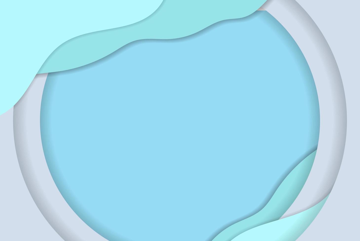 blauer abstrakter Landschaftsvektor 3D-Hintergrund mit Papierschnittformen und bunter Schnitzkunst für Geschäftspräsentationen, Flyer, Poster und Bildschirmhintergrund vektor