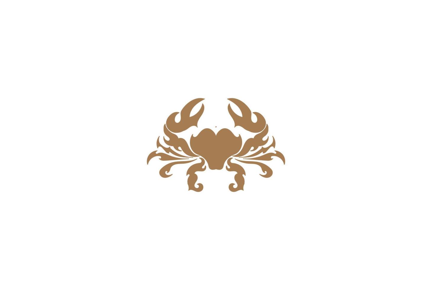 zodiac tribal krabba cancer för tatuering logotyp design vektor