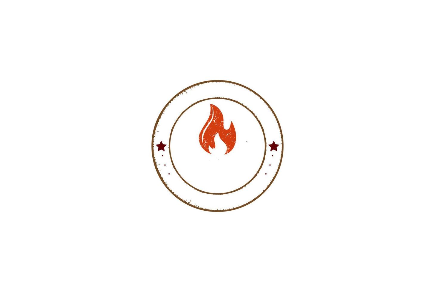 rustikales Grill-Barbecue-Stempel-Logo-Design vektor