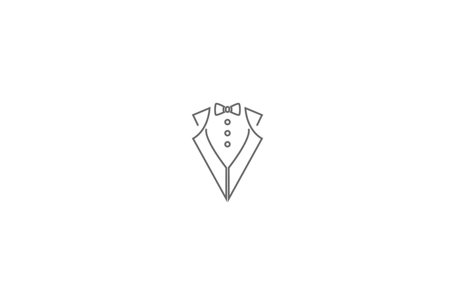 vintage classic fliege smoking anzug gentleman mode schneider kleidung logo design vektor