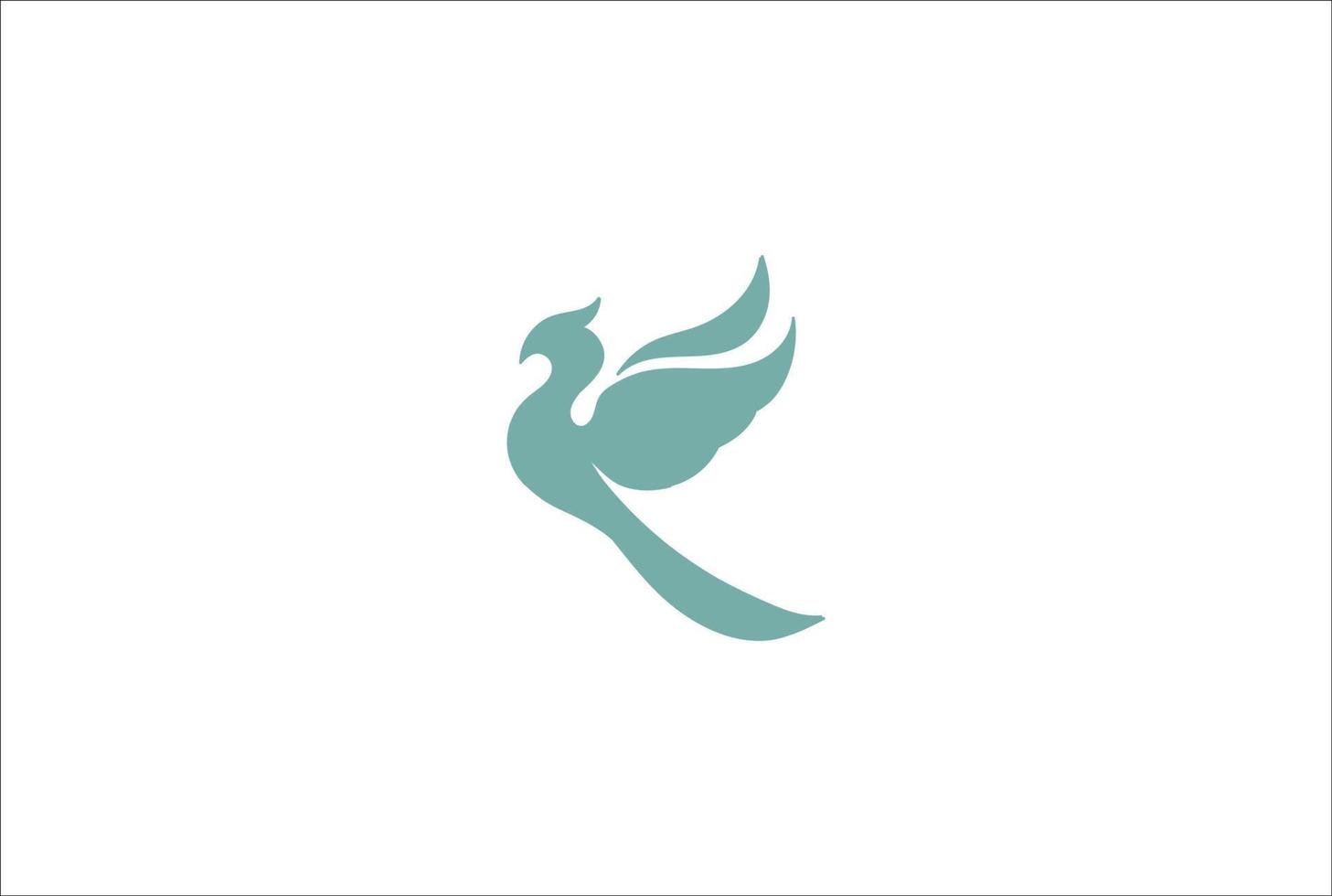 enkel minimalistisk flygande fågelörn falkhök phoenix silhuett logotyp design vektor