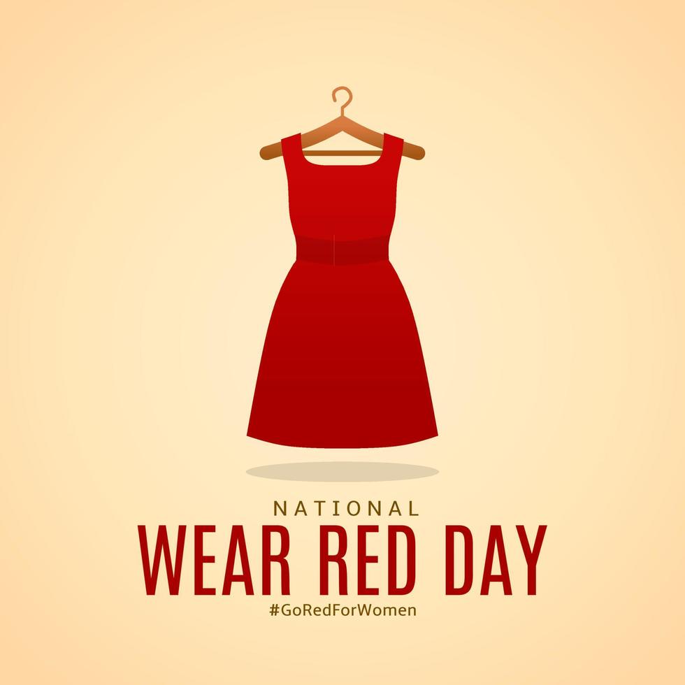 Vorlage zum Thema National Wear Red Day vektor