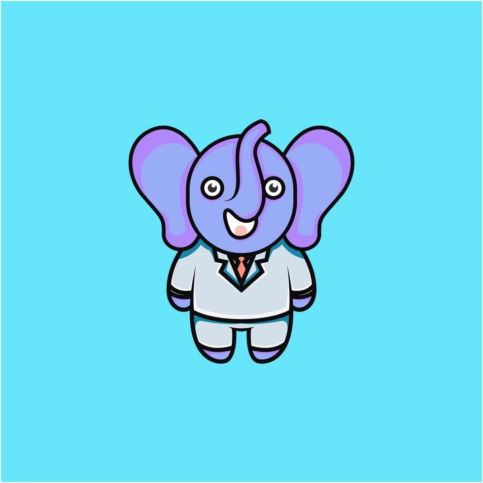 söt elefant logotyp design vektor