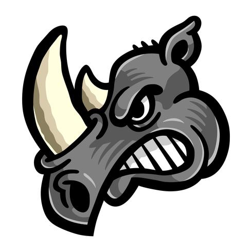 Rhino Horns Animal Cartoon-Vektor-Symbol vektor