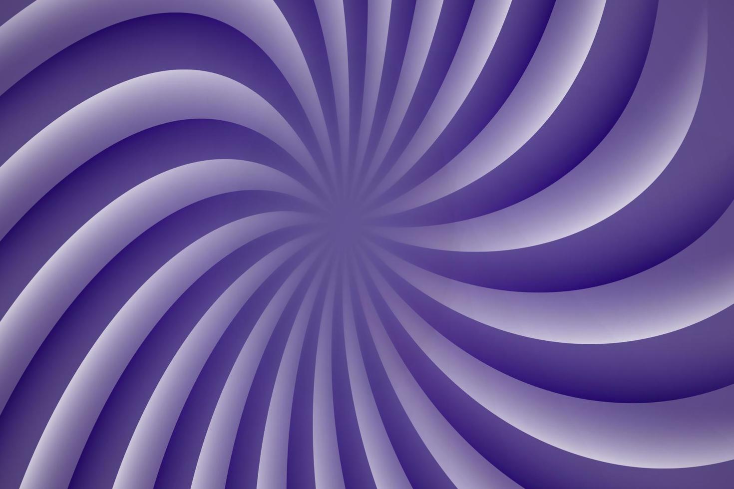 Ultraviolette und weiße rotierende Hypnosespirale. optische Täuschung. hypnotische psychedelische Vektorillustration. abstrakten Hintergrund wirbeln. einfach zu bearbeitende Designvorlage. vektor