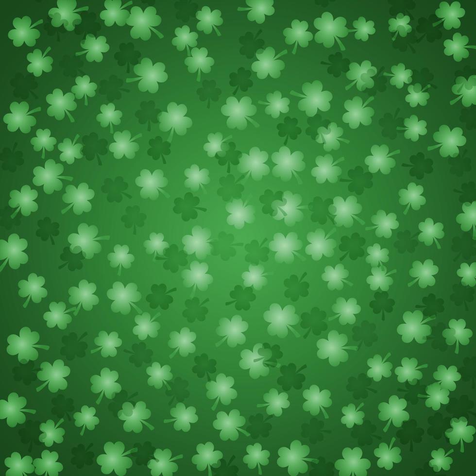 St. Patrick's Day grünes Kleeblattmuster. Vektor-Hintergrund. einfach zu bearbeitende Designvorlage für Ihre Projekte. vektor