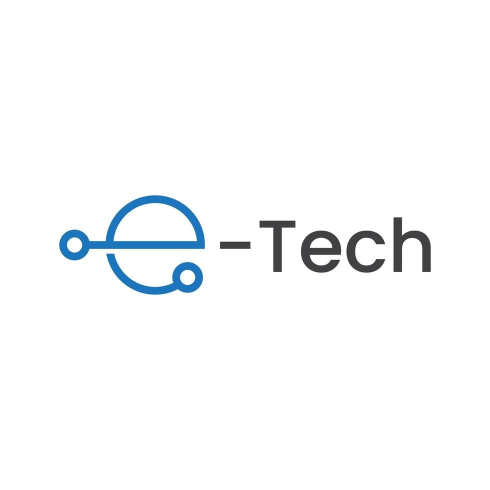 buchstabe e tech logo design vektor