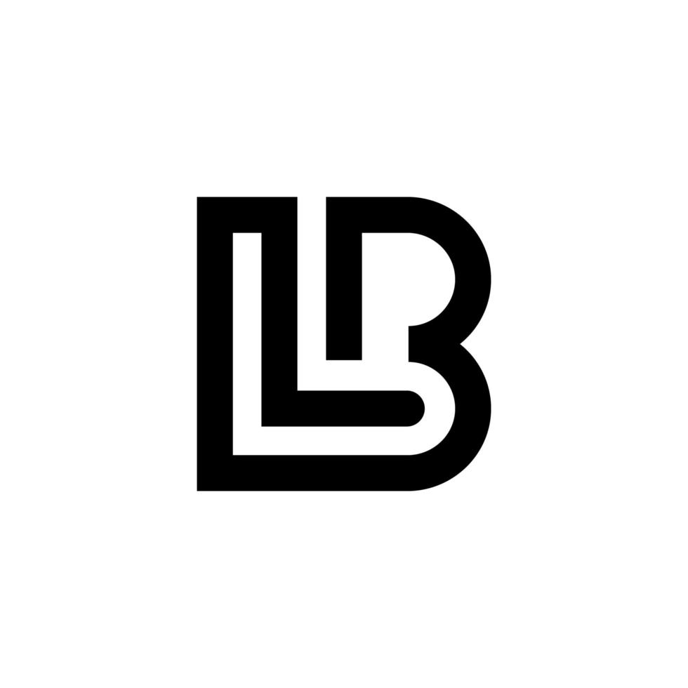 bokstav lb logotyp design vektor