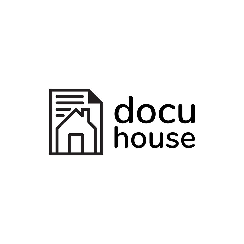 Dokumentenhaus-Logo-Design vektor