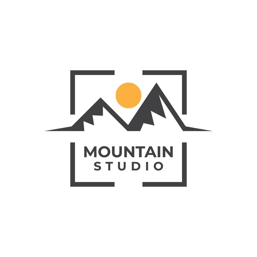 Mountain Studio Vektor-Logo-Design vektor