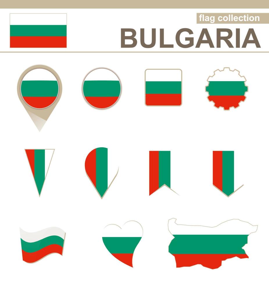 bulgariens flagga samling vektor
