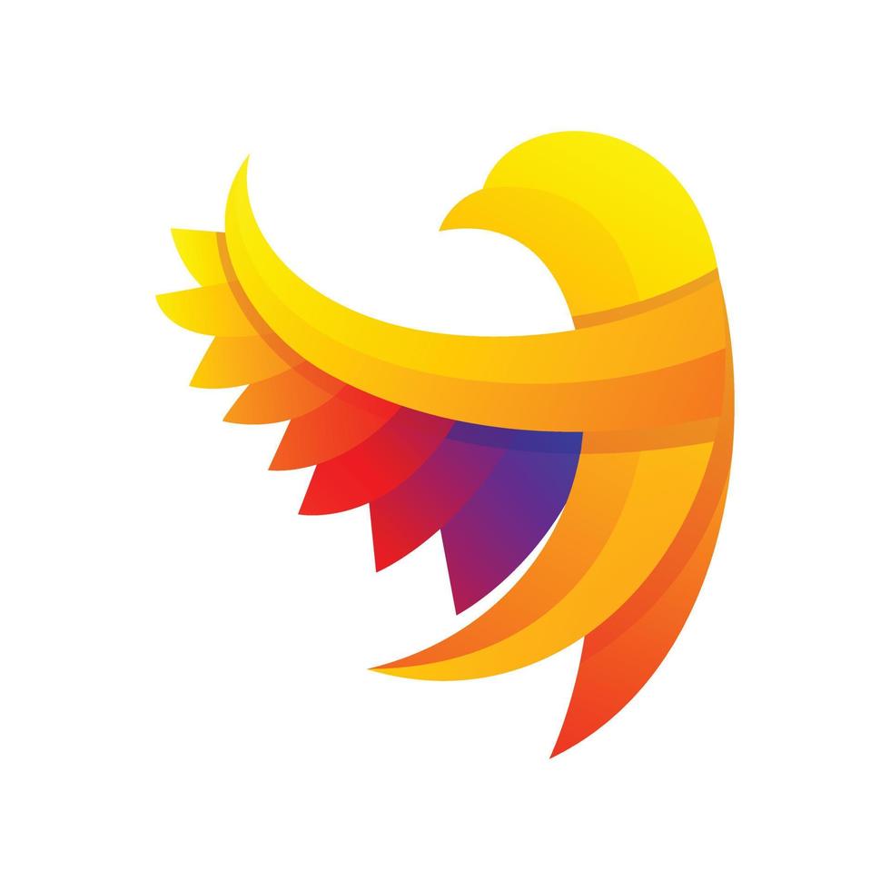 Vogel buntes Logo-Design vektor