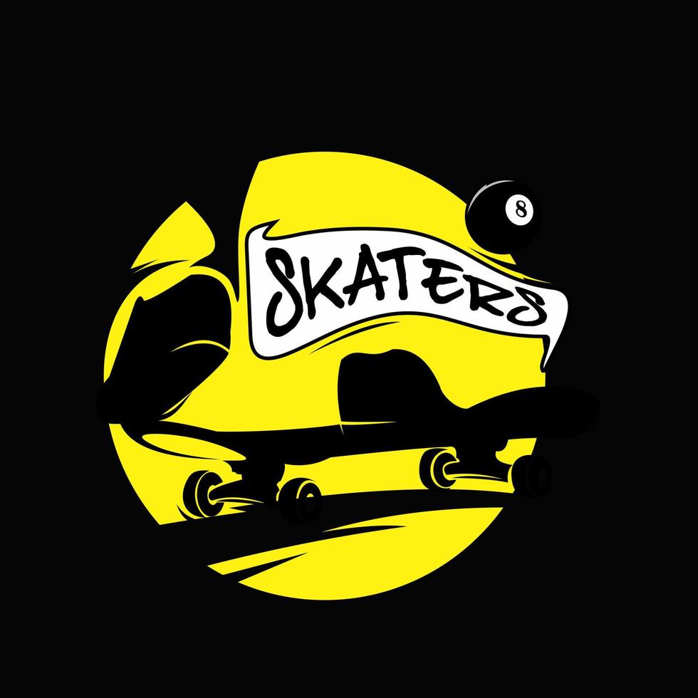 Skater Illustration Logokonzept vektor