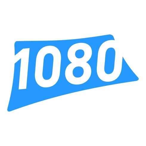 1080 hochauflösende Videoformat-Textgrafik vektor