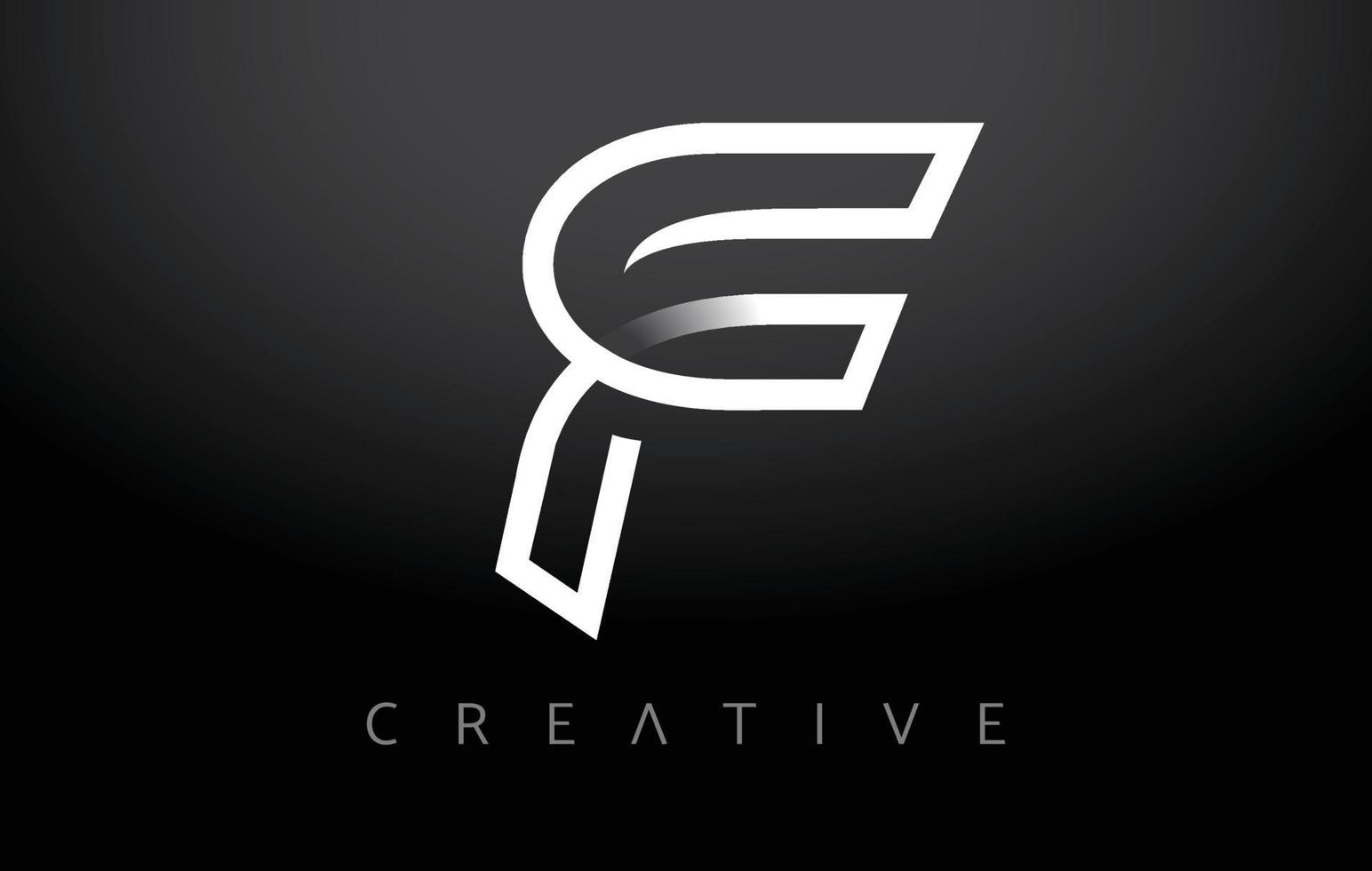 f logotyp bokstavsikon monogram. f bokstavsdesign med vit linjemonogram och minimalistisk modern kreativ look vektor