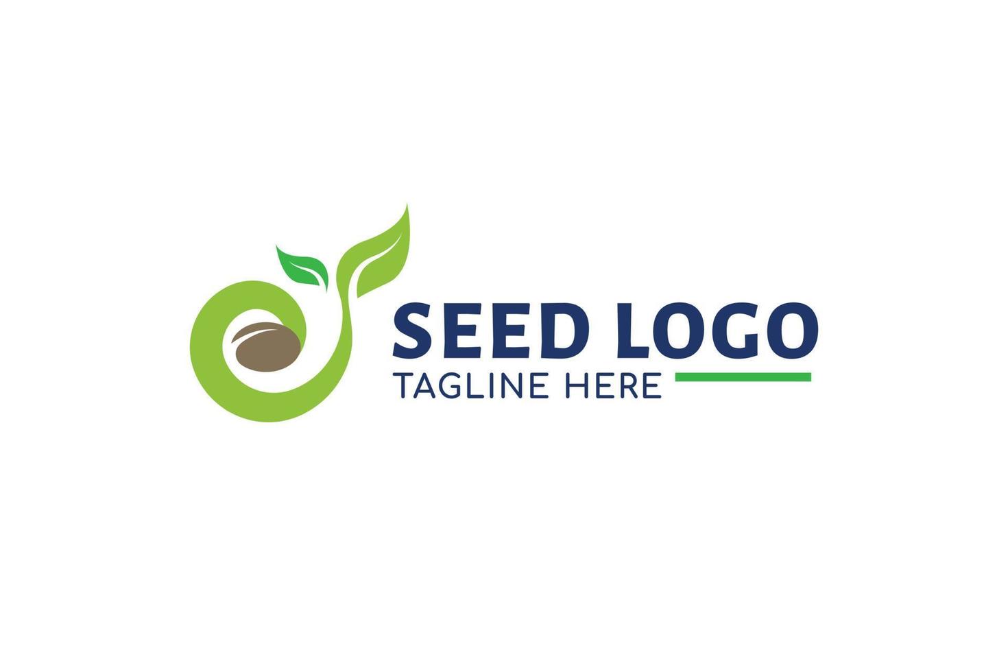 Designvorlage für wachsendes Saatgut-Logo vektor