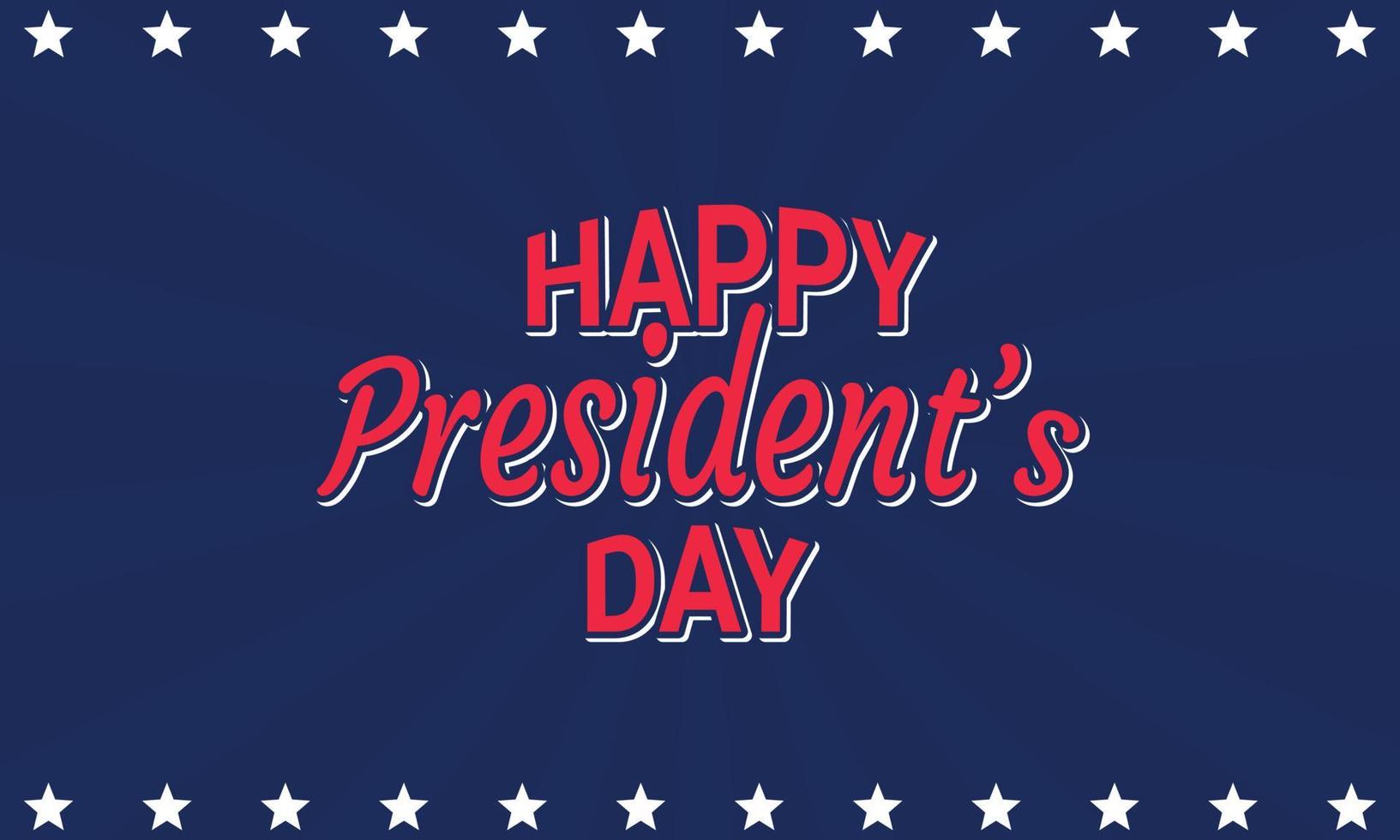 Typografie des Happy President's Day. vektor