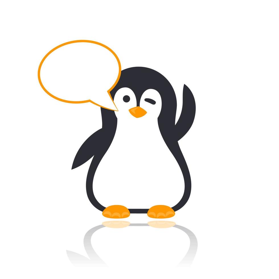Emoji mit zwinkerndem Pinguin vektor